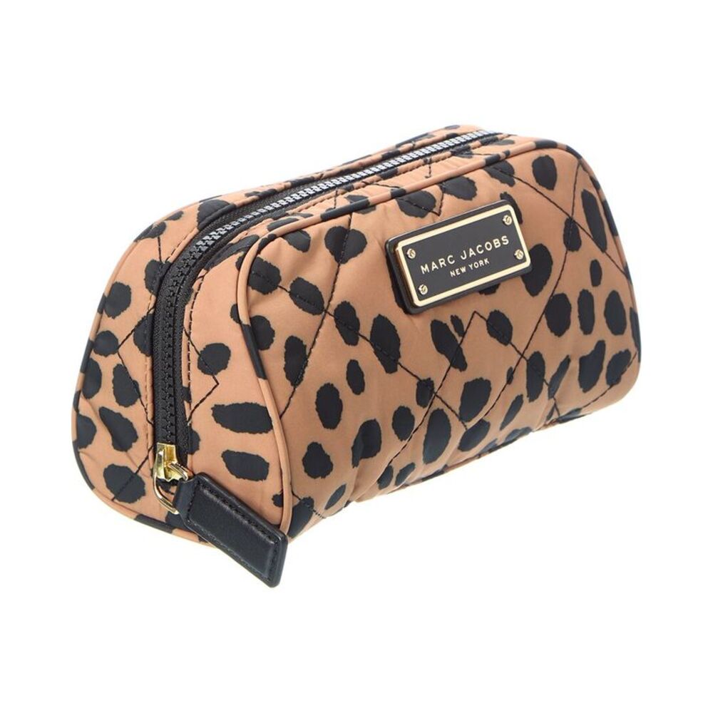 Marc Jacobs Cheetah Quilted Slgs Cosmetic Case, Black - Picture 3 of 4